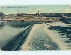 Divided-Back DAM SCENE Great Falls Montana MT G6520