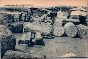 Ivory Coast Bois de la Cote D'Ivoire a Grand Bassam Vintage Postcard C268