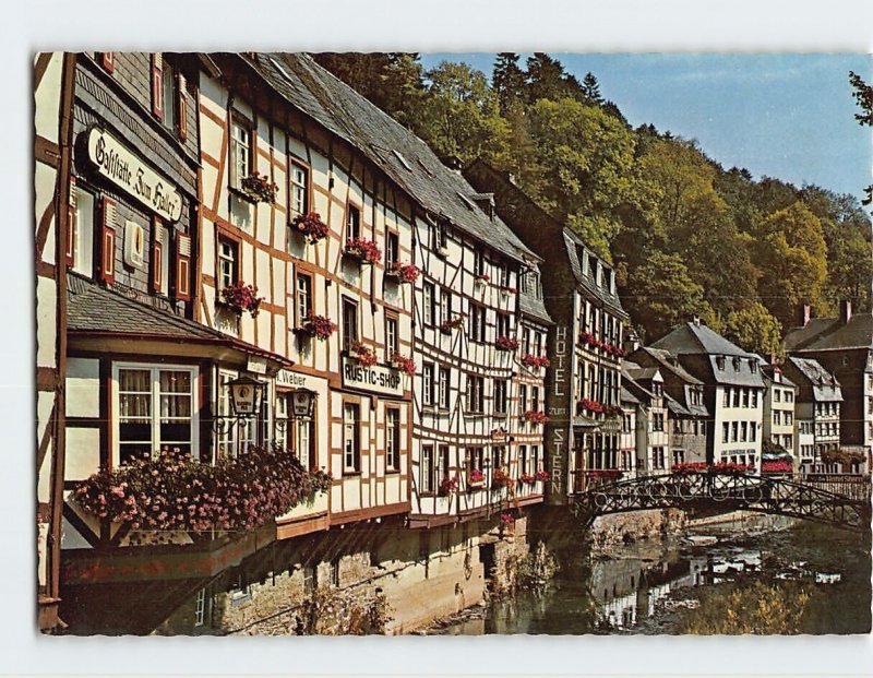 Postcard Fachwerkhäuser an der Rur, Monschau, Germany