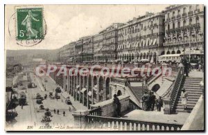Old Postcard Alger The Boulevards And Arcades