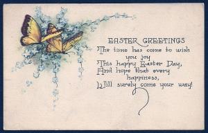 Easter Greetings poem Butterflies used c1921