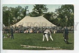 439467 Scottish Wrestling At highland Games 1905 year RPPC