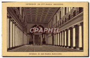 Postcard Old San Interno Di Maria Maggiore Roma