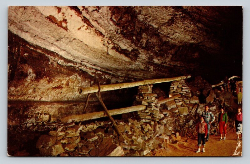 c1968 Saltpetre Pipes in Mammoth Cave in Kentucky Vintage Postcard 0714
