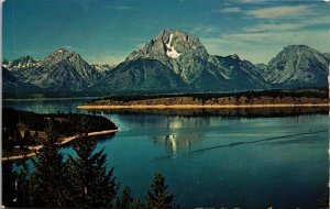 The Grand Teton Mountains & Jackson Lake Wyoming Postcard PC91