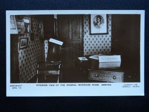 Scotland GRETNA Original Marriage Room Interior c1934 RP Postcard by Lilywhite