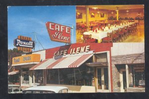 FILLMORE UTAH CAFÉ ILENE RXALL DRUG STORE OLD CARS ADVERTISING POSTCARD