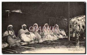 Morocco Fez Old Postcard Arabs in their tent