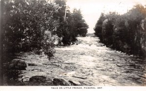 J37/ Pickerel Ontario Canada RPPC Postcard c1940s Falls Little French  55