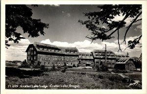 RPPC Crater Lake Lodge, Crater Lake OR Real Photo Vintage Postcard G48