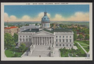 South Carolina COLUMBIA State House Pub by Asheville Post Card Co. ~ Linen