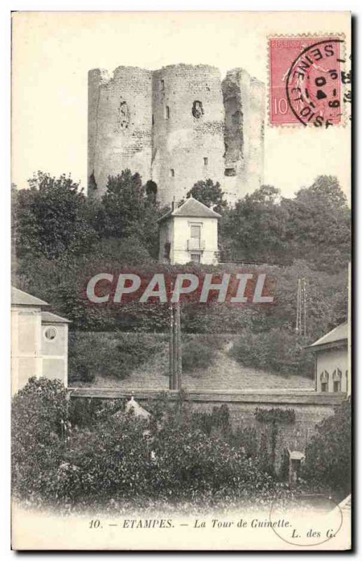 Old Postcard Etampes La Tour De Guinette