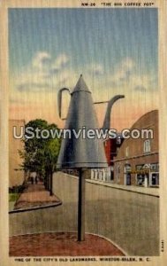 The Big Coffee Pot, One of the Old Land Marks - Winston-Salem, North Carolina...