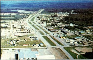 Fort Nelson, British Columbia, Alaska Highway Aerial View Vintage Postcard G27