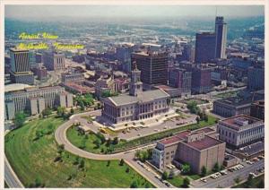 Tennessee Nashville Aerial View State Capitol and Supreme Court Buildings