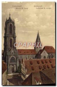 VINTAGE POSTCARD Selestat Cathedral St GeorgesÂ 