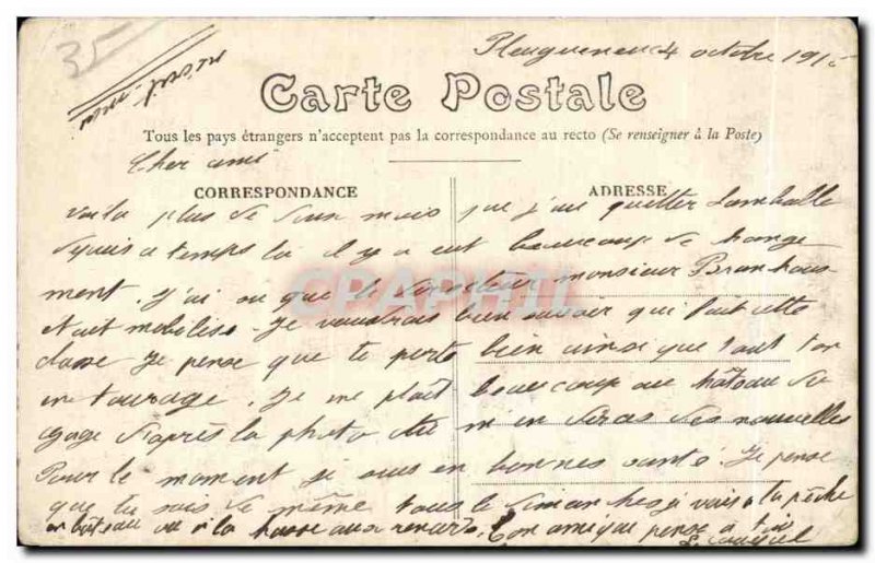 Old Postcard Pleugueneuc Chateau Gage