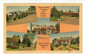 GA - Valdosta. Pines Camp Cottages, Café & Gas Station ca 1940's