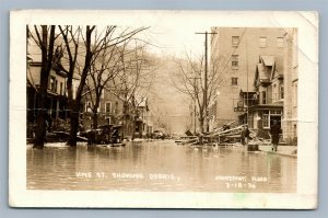 JOHNSTOWN PA VINE STREET 1936 FLOOD SCENE VINTAGE REAL PHOTO POSTCARD RPPC