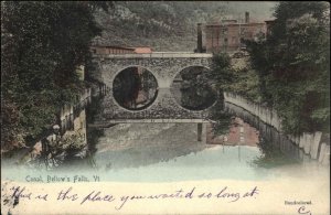 Bellows Falls VT Canal Bridge 1906 Used Postcard