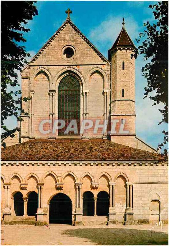 Postcard Modern Pontigny (Yonne) and Light Colors of France's Abbey Church (X...