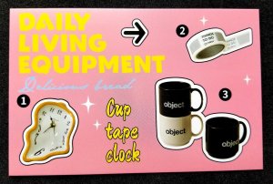 [AG] P570 Daily Living Equipment Cup Tape Clock (postcard) *New