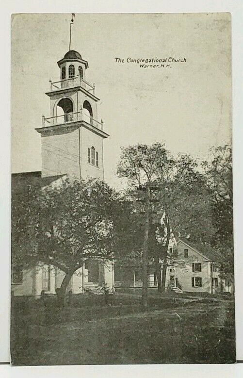 NH The Congressional Church Warner New Hampshire Postcard I8