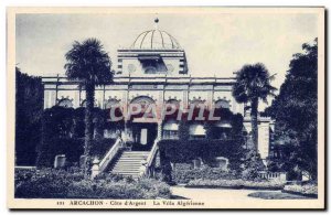 Old Postcard Arcachon Cote d & # 39Argent Villa Algerian