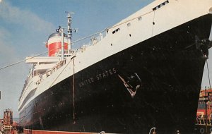 SS United States United States Line Writing on back 