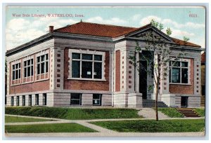 1911 West Side Library Waterloo Iowa IA Antique Posted AC Bosselman Postcard 