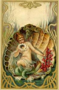 Beautiful Sea Shell Mermaid Image Magnet 61