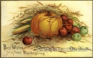 Artist Ellen Clapsaddle, Thanksgiving 1907 light wear close to perfect corner...
