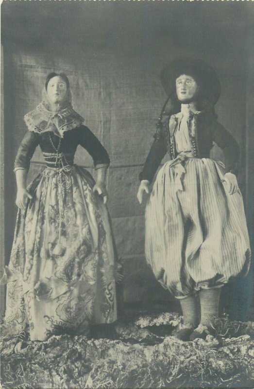 Valldemossa dolls bought by George Sand in Mallorca folk costumes photo postcard