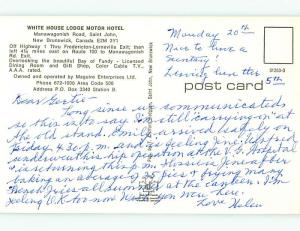 Pre-1980 OLD CARS & WHITE HOUSE LODGE MOTEL IN ST. SAINT JOHN NB CANADA s7947