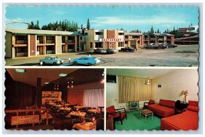Red Deer Alberta Canada Postcard Parklander Motor Hotel Multiview c1960's