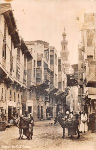 Cairo Egypt Street Scene in Old Cairo Real Photo Postcard AA46306