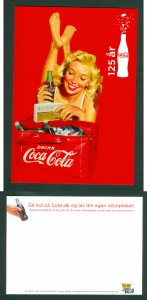 Denmark. Postcard. 2017 Coca Cola 125 Year.Advertising Girl,Radio