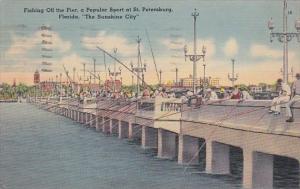 Fishing Off The Pier In St Petersburg Florida 1941