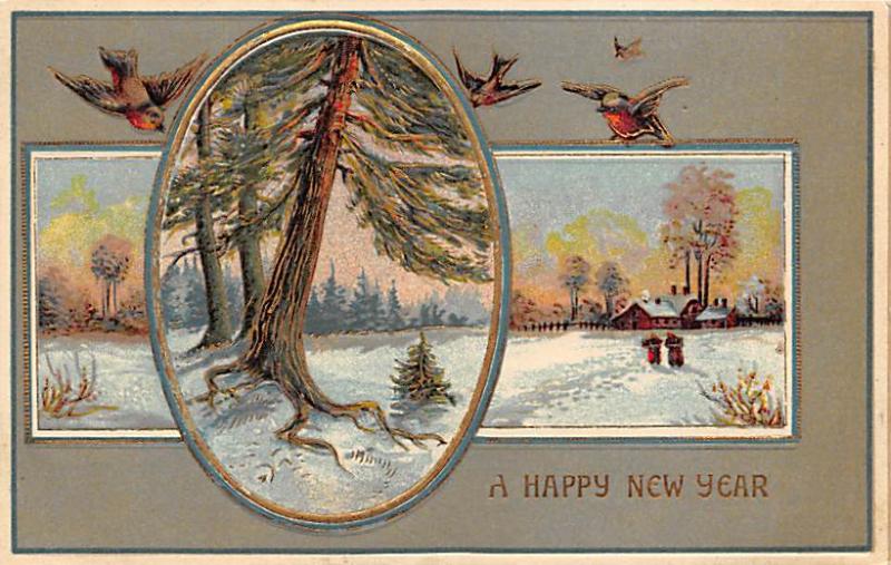 New Years Day Postcards Old Vintage Antique Post Cards 1930