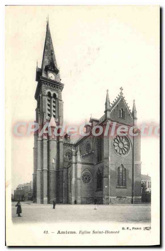 Postcard Old Church Amiens Saint Honore