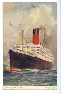 LS1107 - Cunard Liner - Scythia - artist - postcard