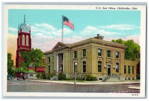 Chillicothe Ohio OH Postcard United States Post Office Building Exterior c1940