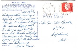 Cedar Villa Lodge, Fenelon Falls, Kawartha Lakes, Ontario, Used 1966