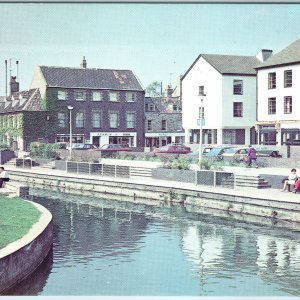 c1960s Thetford Norfolk Little Ouse Postcard St Albans Church Trinity NL