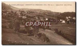 Old Postcard Picturesque Cantal Condat In Feniers Quarter Of Villas