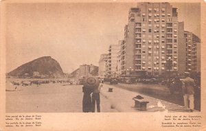 Partial view of the Copacabana Beach Brazil Postcard