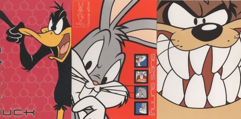 Bugs Bunny Taz Daffy Duck 3x Cartoon Postcard s
