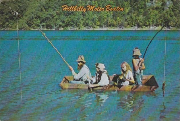 Humour Hillbilly Motor Boatin Fishing