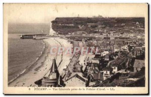 Fecamp - Vue Generale taking Falaise d & # 39Aval - Old Postcard