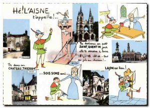 Postcard Modern Humorous Aisne